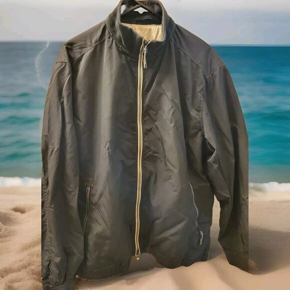 Tommy Bahama Mens Catalina Cruiser Full Zip Bomber Soft Shell Jacket Black MED - Picture 1 of 8